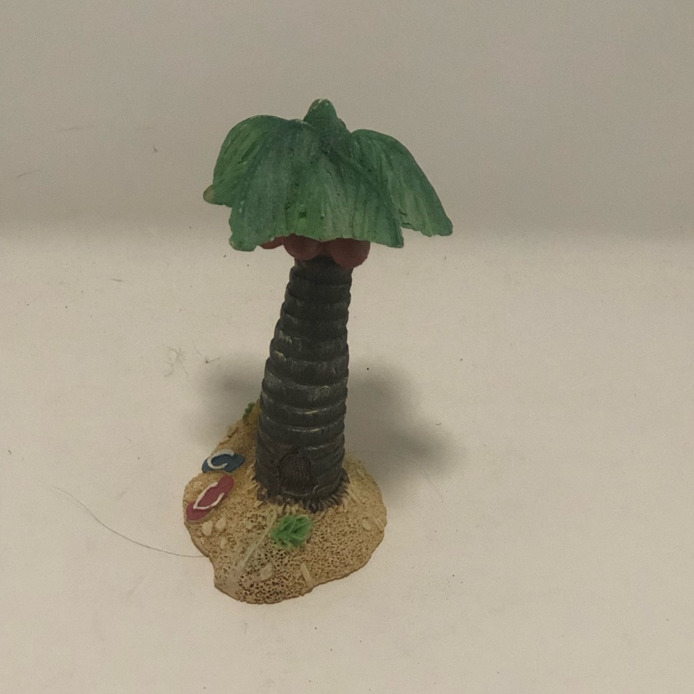 Miniature Palm Tree Beach Fish Tank Statue - Picture 4 of 6